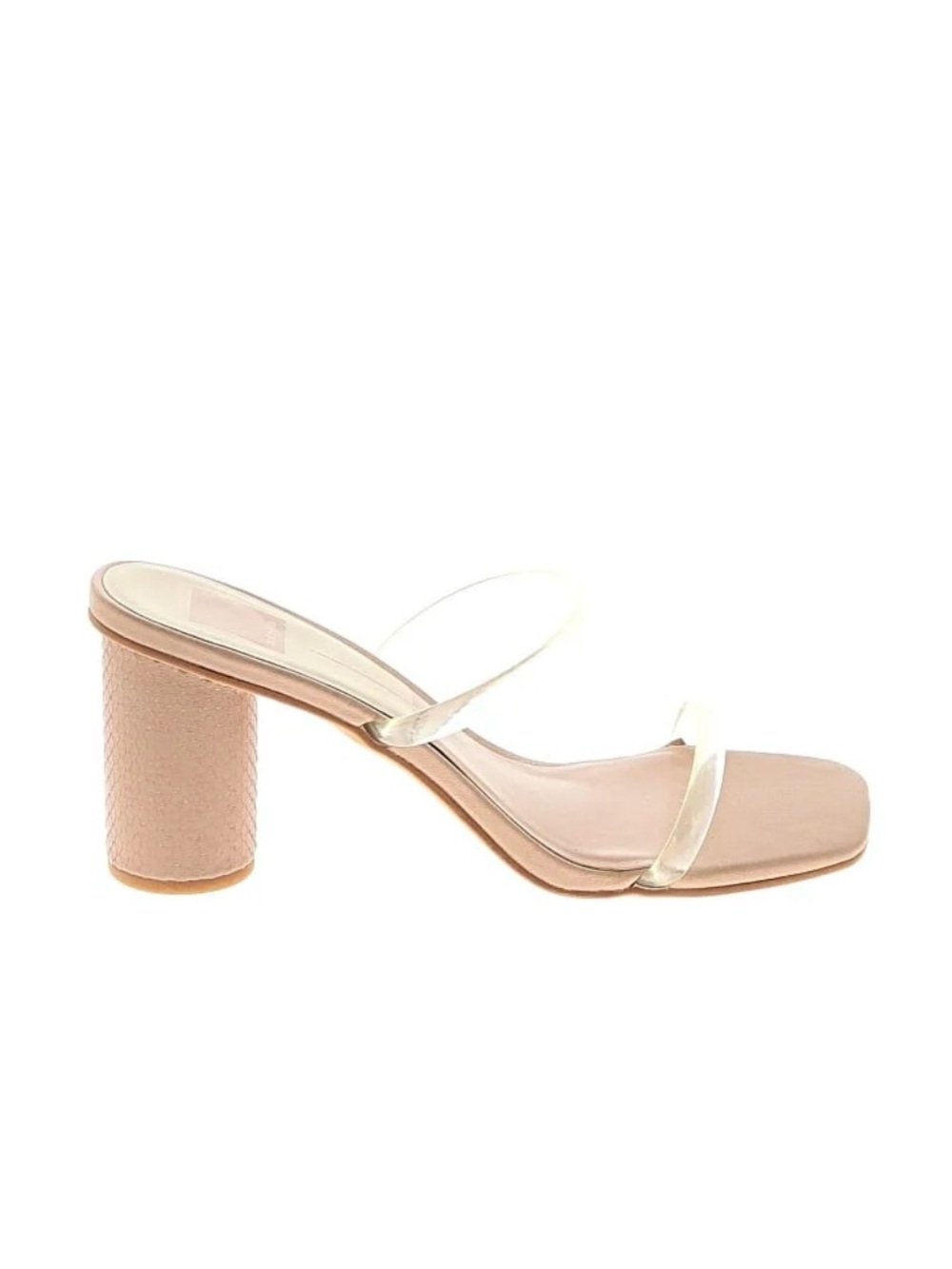 Dolce vita Women’s Clear Strap Nude Block Heel Sandal